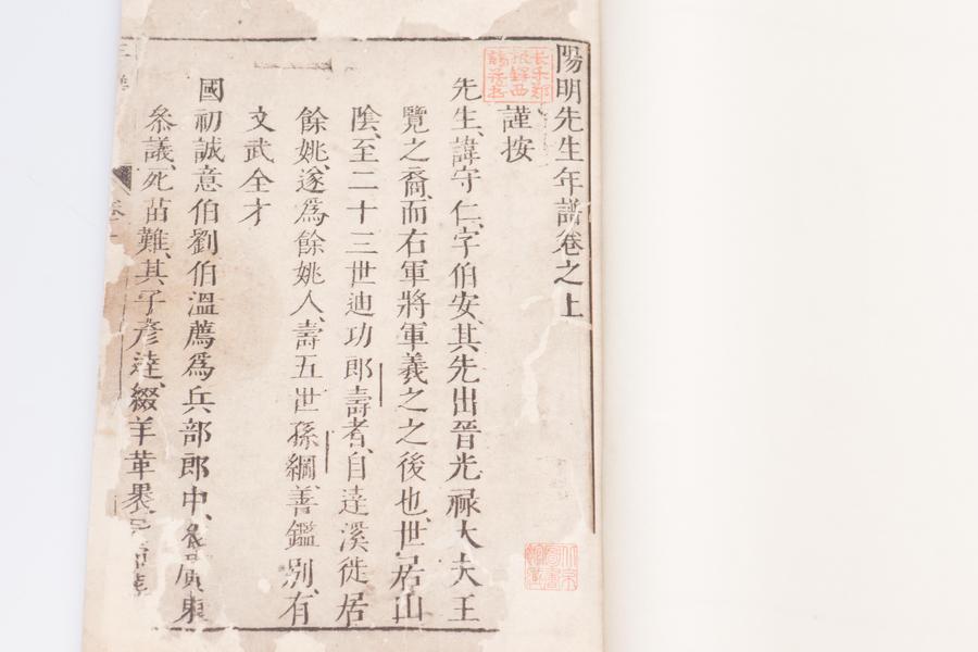 阳明先生年谱二卷(三),王阳明,王守仁,阳明文化