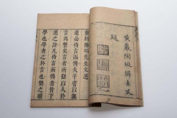 王文成公文选八卷,王阳明,王守仁,阳明文化
